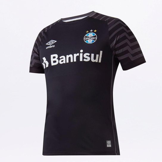 Camisa Mc Goleiro Masculina Grêmio Of. 2021 Umbro - Preto+Grafite Menor preço em Camisa Mc Goleiro Masculina Grêmio Of. 2021 Umbro - Preto+Grafite