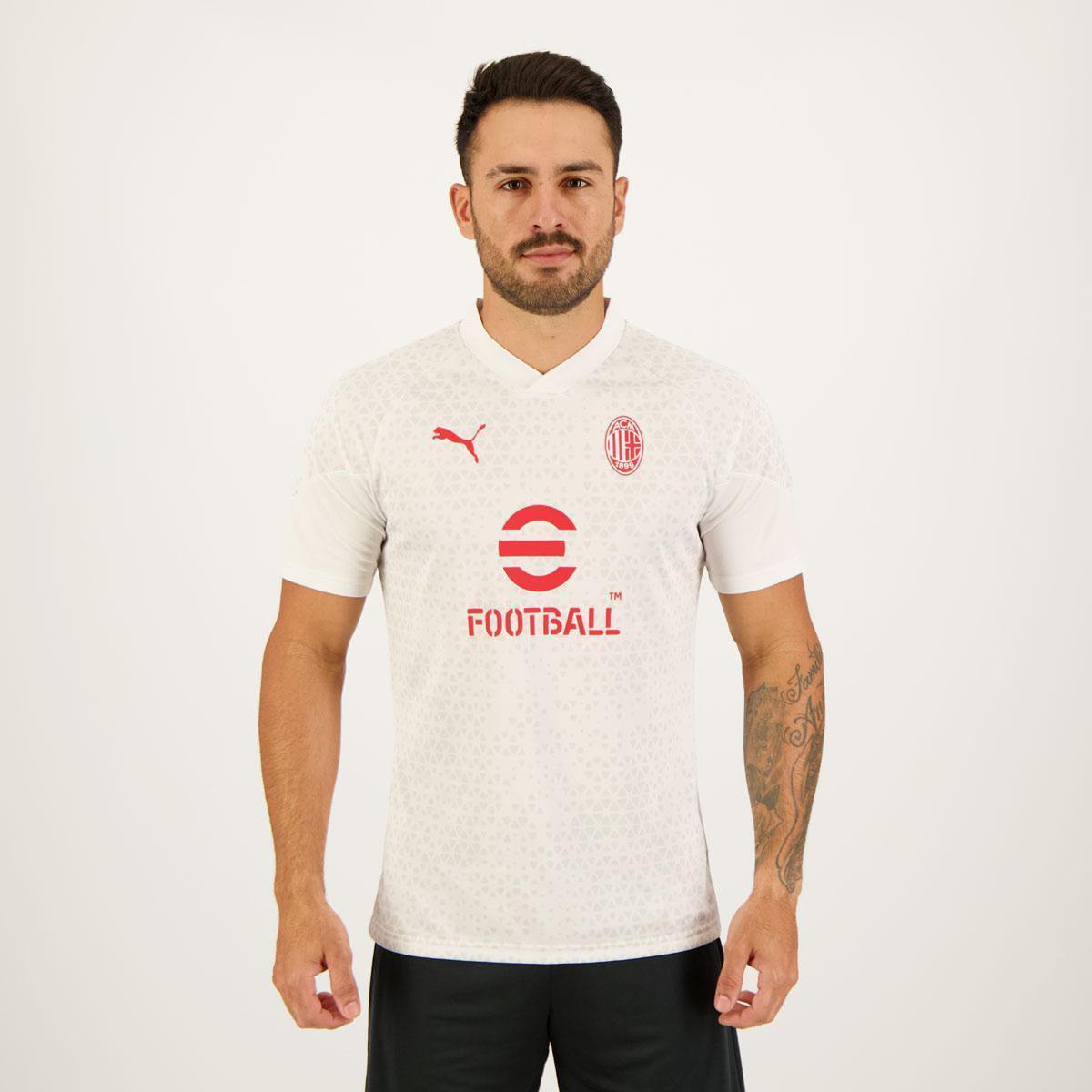 Camisa Milan 23/24 s/nº Treino Puma Masculina Menor preço em Camisa Milan 23/24 s/nº Treino Puma Masculina