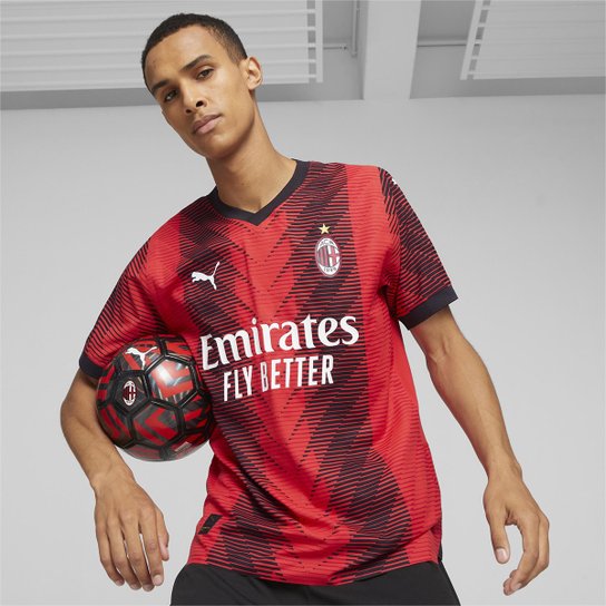 Camisa Milan Home 23/24 s/n° Jogador Puma Masculina