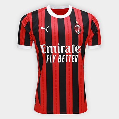 Camisa Milan Home 24/25 s/nº Torcedor Puma Masculina - Masculino