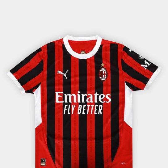Camisa Milan Home 24/25 s/nº Torcedor Puma Masculina