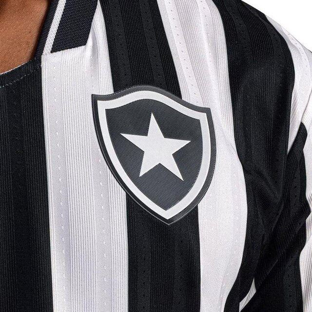 Camisa Mizuno Botafogo I 2026/27 Masculina - Branco e Preto EG