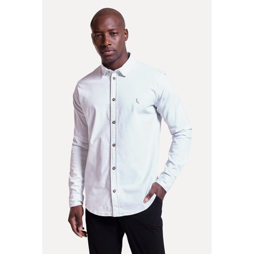 Camisa Ml Enxuto Jeans Claro Conforto Casual Reserva