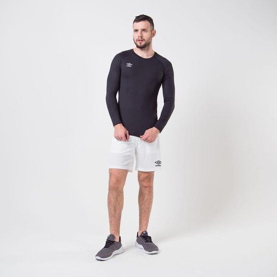 Camisa Ml Masculina Termica Twr Graphic Pro Umbro - Preto Menor preço em Camisa Ml Masculina Termica Twr Graphic Pro Umbro - Preto