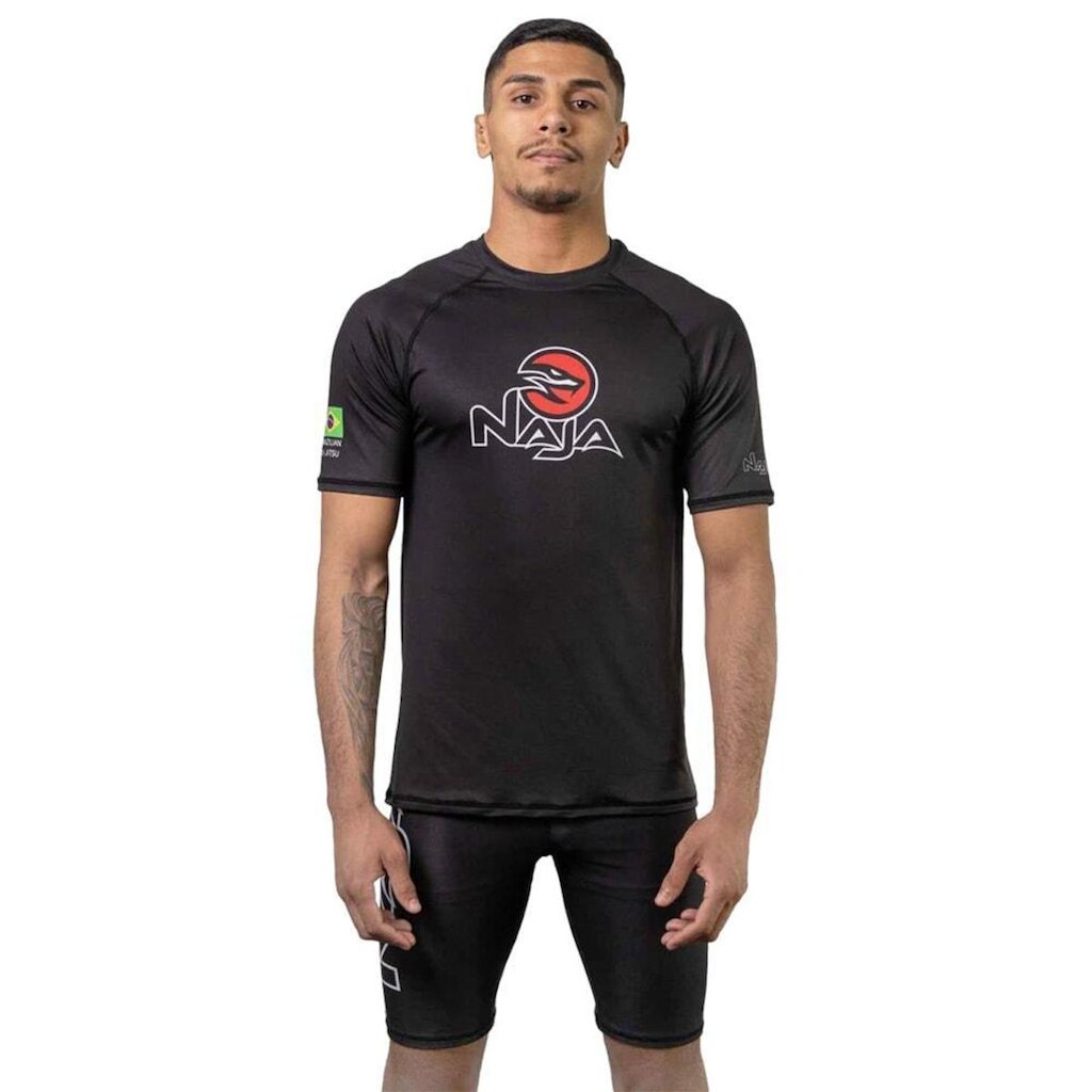 Camisa Naja Rash Guard Snake Manga Curta Masculina