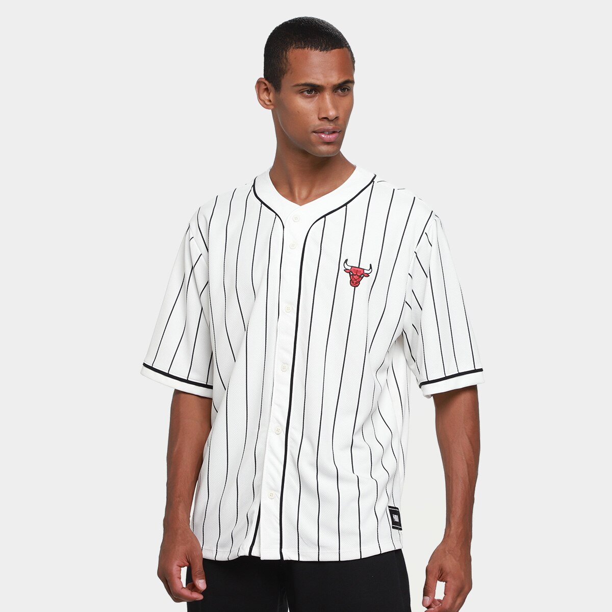 Camisa NBA Chicago Bulls Mitchell & Ness Masculina - Off White