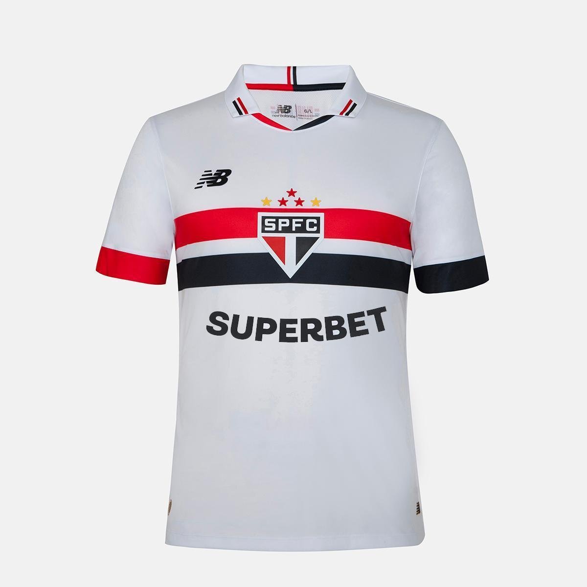 Camisa New Balance Home Spfc 2024 Jogador C/P Masculina Menor preço em Camisa New Balance Home Spfc 2024 Jogador C/P Masculina