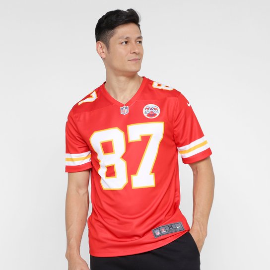 Camisa NFL Kansas City Chiefs Kelce n° 87 Jersey Nike Masculina - Vermelho Menor preço em Camisa NFL Kansas City Chiefs Kelce n° 87 Jersey Nike Masculina - Vermelho