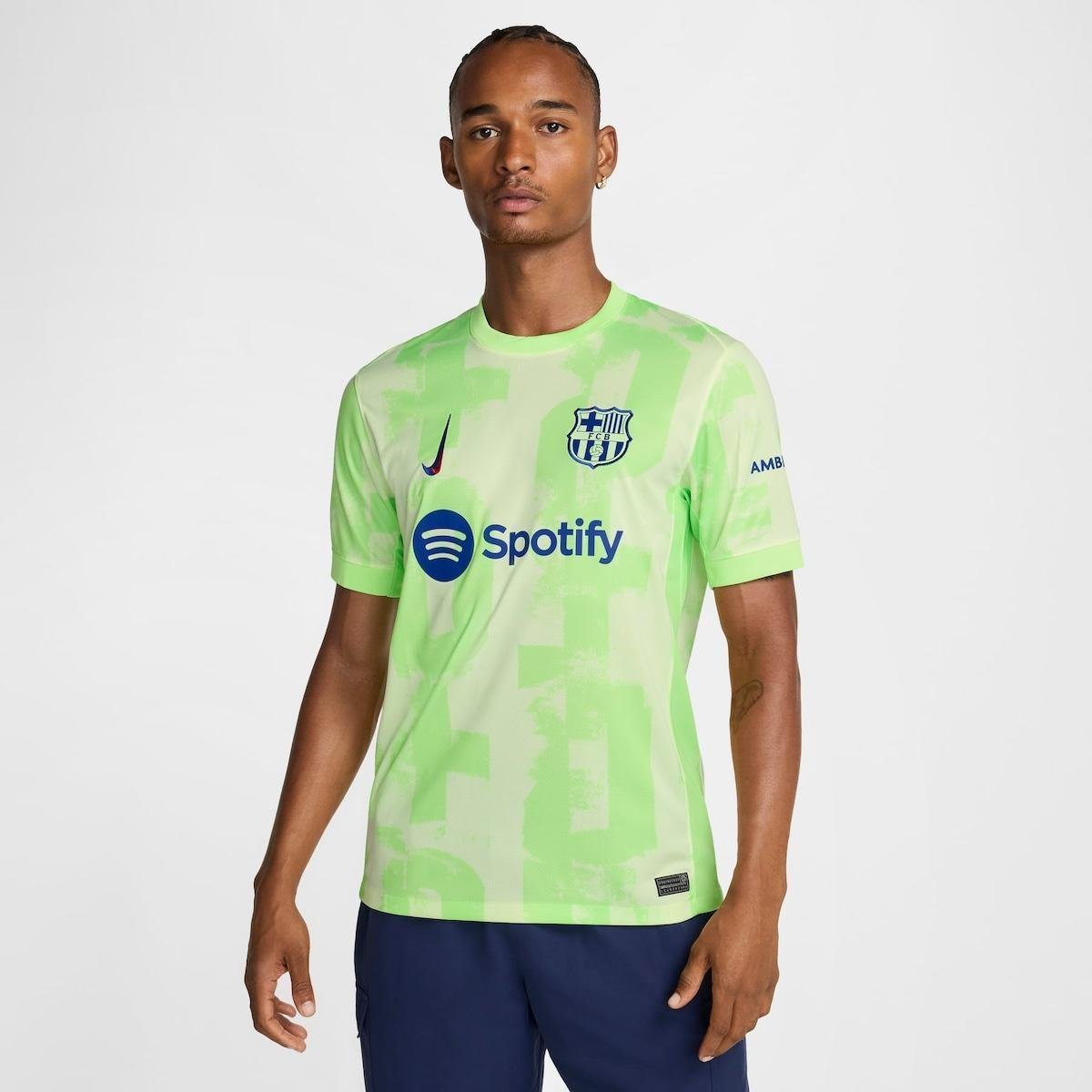 Camisa Nike Barcelona III 2024/25 Torcedor Pro Masculina - Amarelo