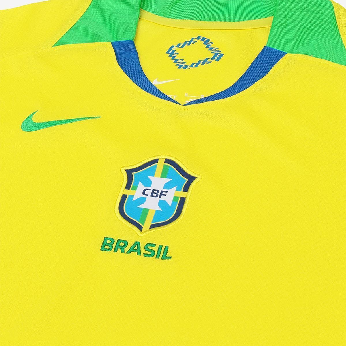 Camisa Brasil 25/26 Feminina Amarela com Verde