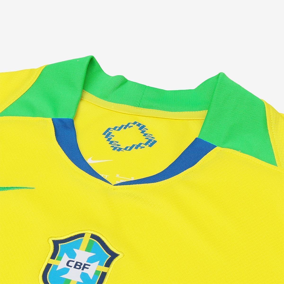 Camisa Brasil 25/26 Feminina Amarela com Verde