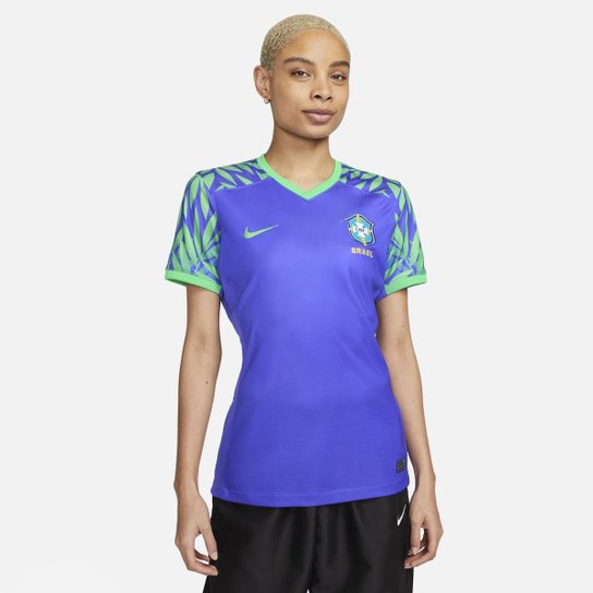 Camisa Nike Brasil II 2023/25 Torcedora Pro Feminina - Azul Menor preço em Camisa Nike Brasil II 2023/25 Torcedora Pro Feminina - Azul
