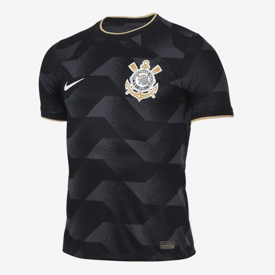Camisa Nike Corinthians Foundation Masculina Preto Netshoes