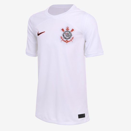 Camisa Nike Corinthians I 2023/24 Torcedor Infantil - Branco Menor preço em Camisa Nike Corinthians I 2023/24 Torcedor Infantil - Branco