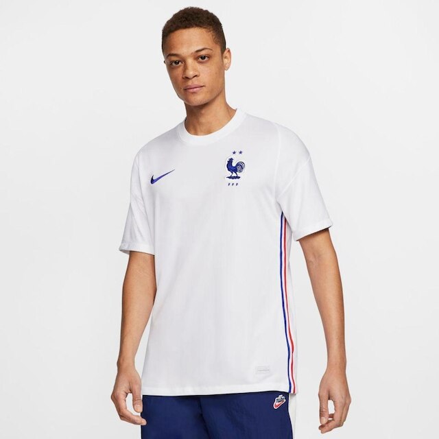 Camisa Nike França II 2020/21 Torcedor Pro Masculina - Branco Menor preço em Camisa Nike França II 2020/21 Torcedor Pro Masculina - Branco
