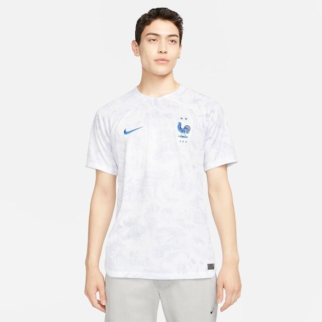 Camisa Nike França II 2022/23 Torcedor Pro Masculina - Branco Menor preço em Camisa Nike França II 2022/23 Torcedor Pro Masculina - Branco