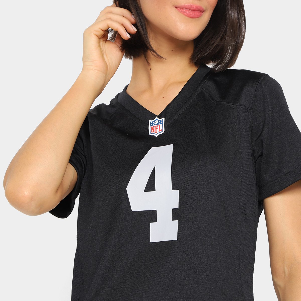Camisa Nike Las Vegas Raiders Carr n° 4 Game Team Colour Jersey Player Feminina - 2