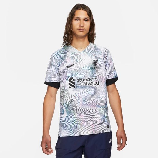 Camisa Nike Liverpool II 2022/23 Torcedor Pro Masculina - Branco Menor preço em Camisa Nike Liverpool II 2022/23 Torcedor Pro Masculina - Branco