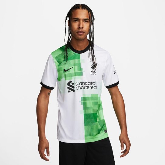 Camisa Nike Liverpool II 2023/24 Torcedor Pro Masculina - Branco Menor preço em Camisa Nike Liverpool II 2023/24 Torcedor Pro Masculina - Branco