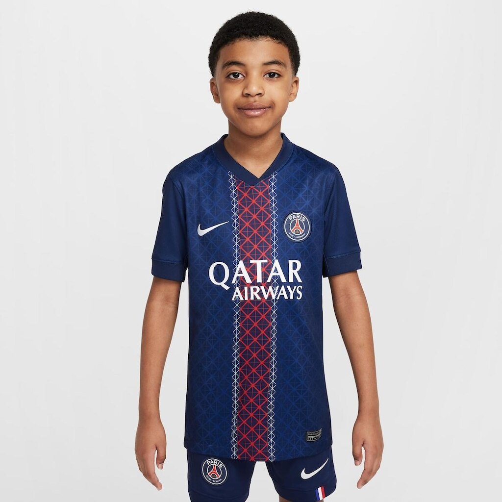 Camisa Nike Paris Saint-Germain I 2025/26 Torcedor Pro Infantil