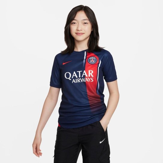 Camisa Nike PSG I 2022/2023 Torcedor Pro Infantil - Azul Menor preço em Camisa Nike PSG I 2022/2023 Torcedor Pro Infantil - Azul