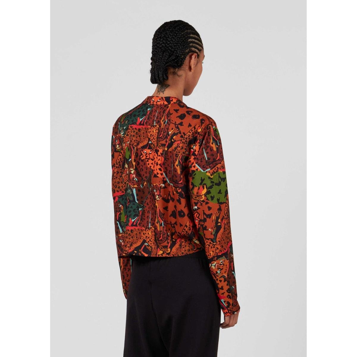 Camisa Onca Color Cropped Preto Laranja P Preto Laranja Netshoes
