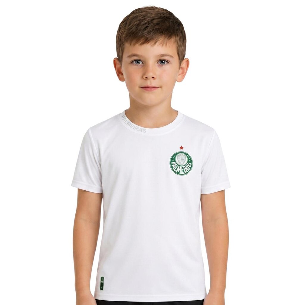 CAMISA PALMEIRAS 1914 BRANCA JUVENIL TORCEDOR LICENCIADO