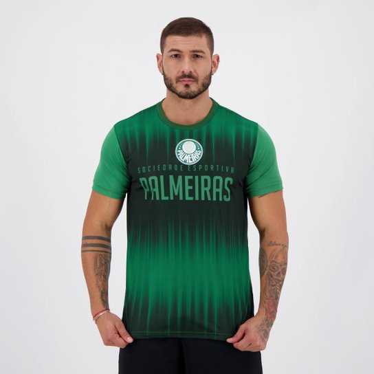 Camisa Palmeiras Champion Estampada Masculina - Verde Menor preço em Camisa Palmeiras Champion Estampada Masculina - Verde