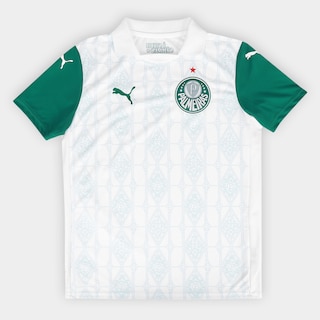 Camisa Palmeiras II 25/26 s/n Torcedor Puma Infantil - Branco