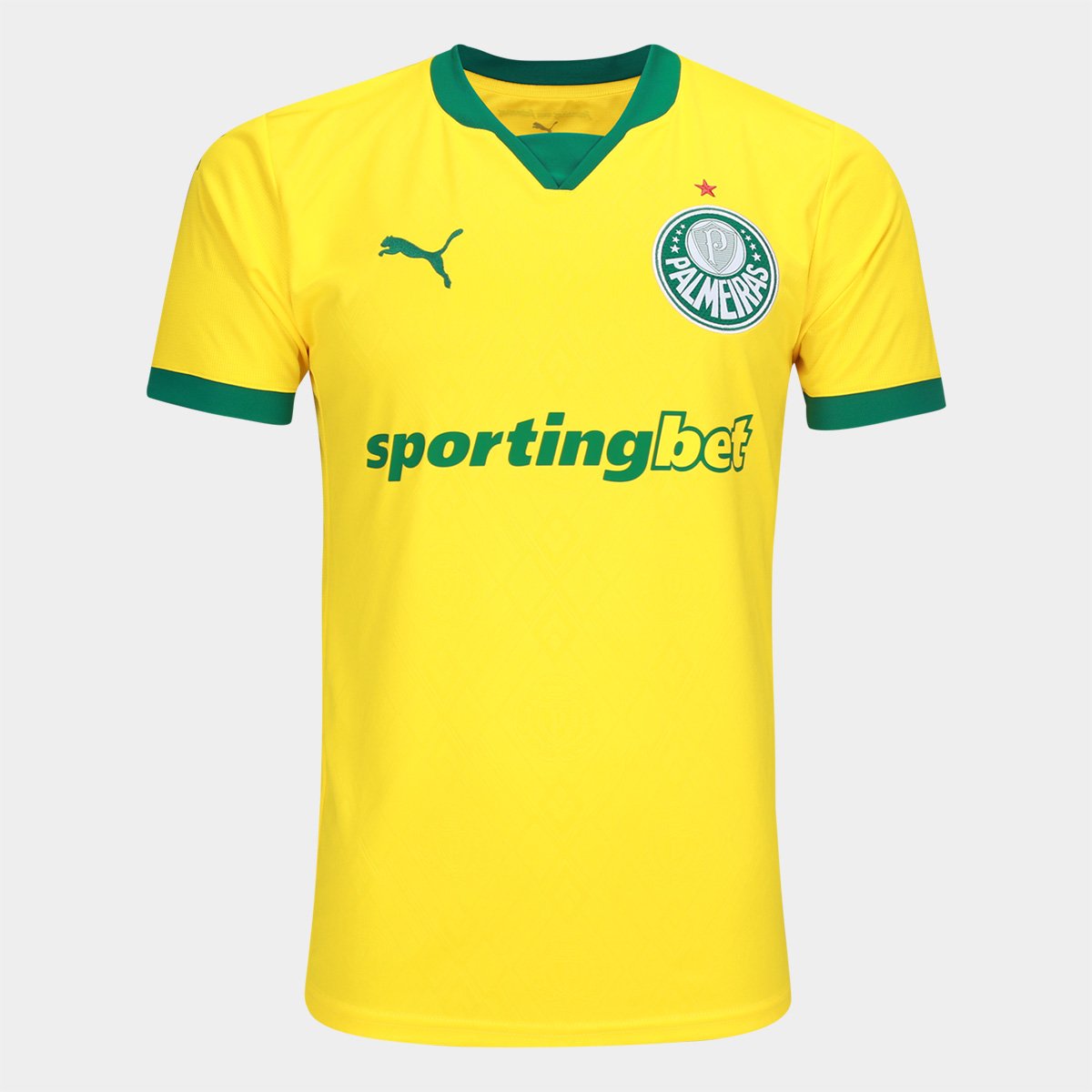 Camisa Palmeiras Iii 2526 Sn Torcedor Puma Masculina Amarelo Claro