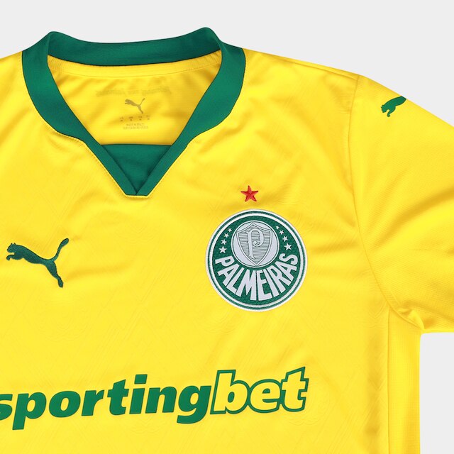 Camisa Palmeiras III 25/26 s/n Torcedor Puma Masculina - Amarelo Claro ...
