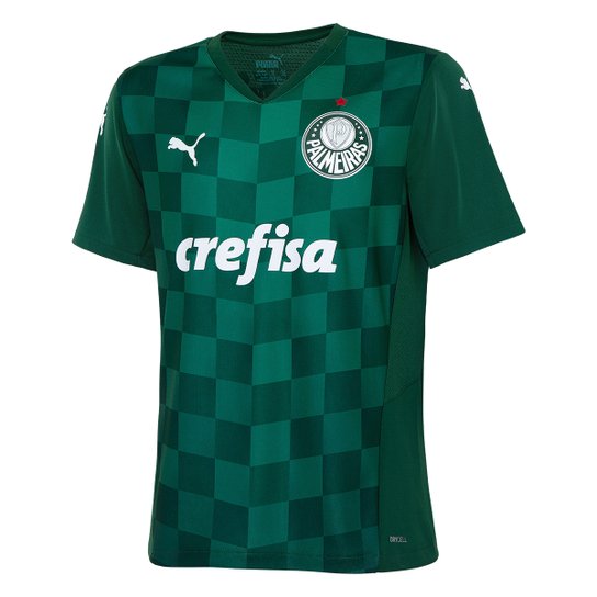 Camisa Palmeiras JuveniI I 21/22 s/n° Torcedor Puma - Verde Menor preço em Camisa Palmeiras JuveniI I 21/22 s/n° Torcedor Puma - Verde