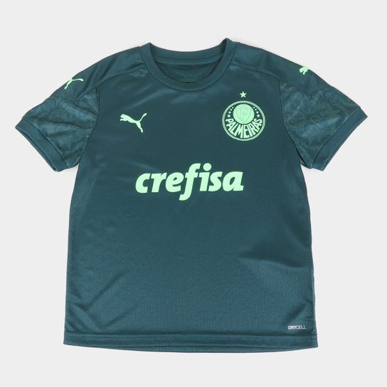 Camisa Palmeiras Juvenil III 20/21 s/n° Torcedor Puma - Verde+Verde Escuro Menor preço em Camisa Palmeiras Juvenil III 20/21 s/n° Torcedor Puma - Verde+Verde Escuro