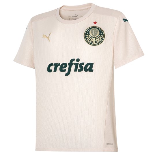 Camisa Palmeiras Juvenil III 21/22 s/n° Torcedor Puma - Off White Menor preço em Camisa Palmeiras Juvenil III 21/22 s/n° Torcedor Puma - Off White