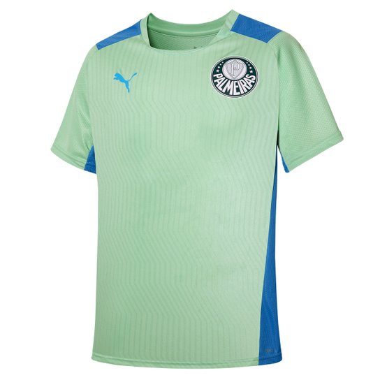 Camisa Palmeiras Juvenil Treino 22/23 Puma - Verde+Azul Menor preço em Camisa Palmeiras Juvenil Treino 22/23 Puma - Verde+Azul