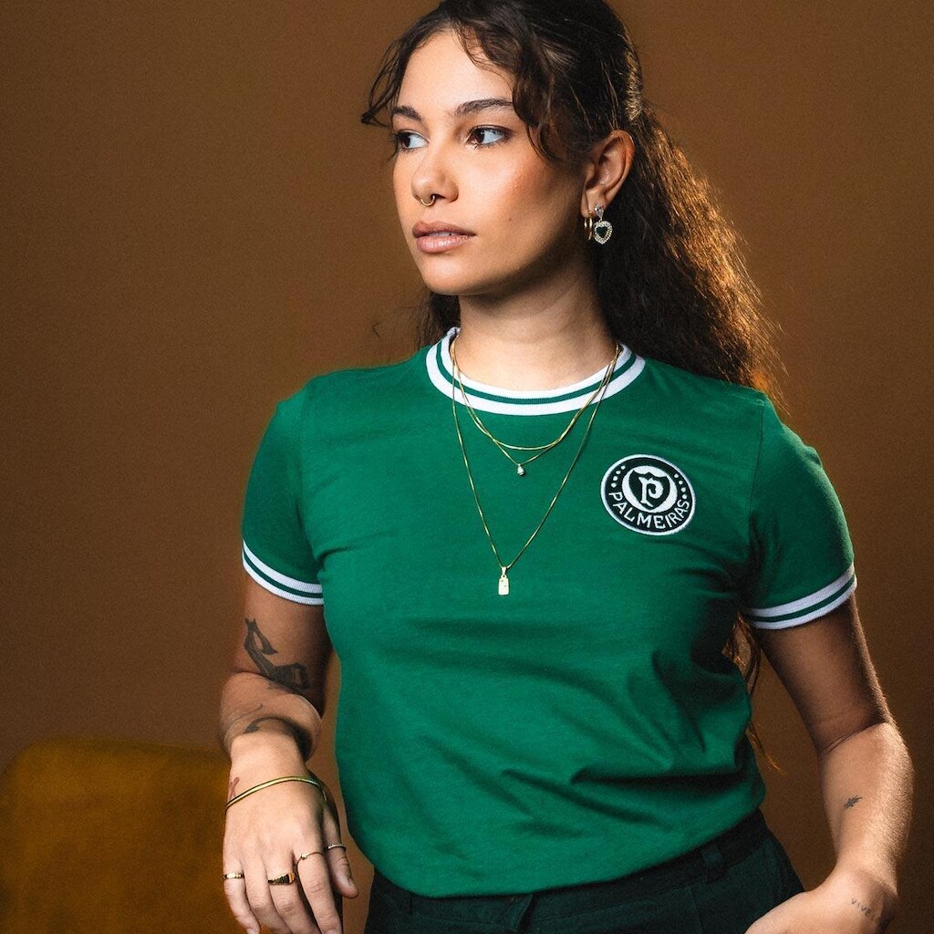 Camisa Palmeiras Retrô 1973 Verde Feminina