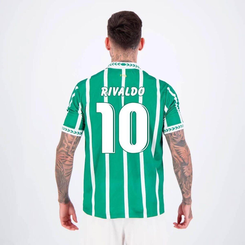 Camisa Palmeiras Retrô 1994 Verde 10 Rivaldo