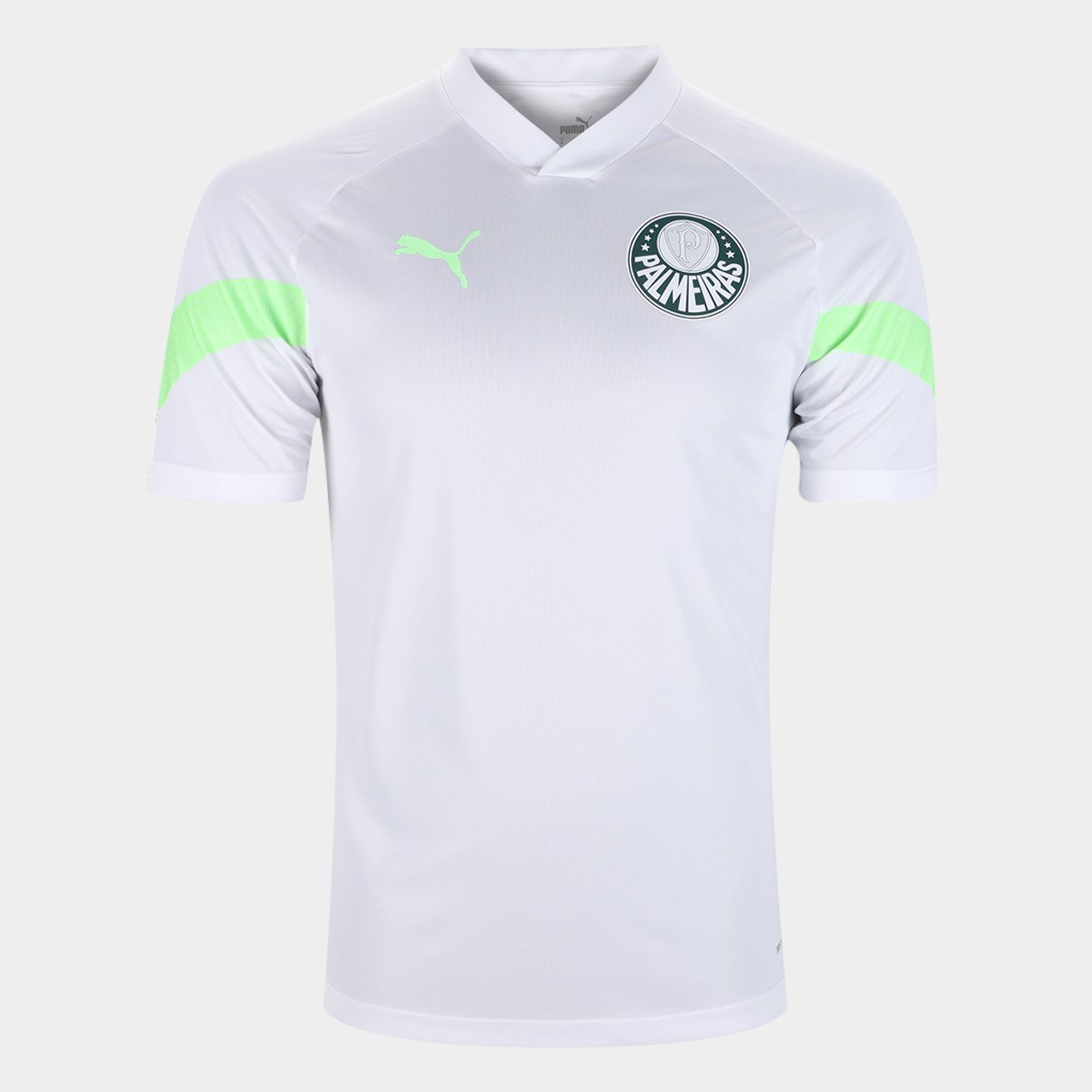 Camisa Palmeiras Treino 23/24 s/n° Puma Masculina Menor preço em Camisa Palmeiras Treino 23/24 s/n° Puma Masculina