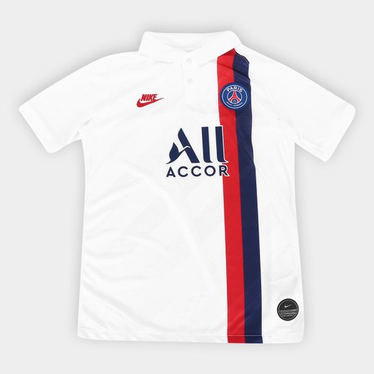 Camisa Paris Saint-Germain Infantil Third 19/20 s/nº Torcedor Nike - Branco e Vermelho é ruim? Camisa Paris Saint-Germain Infantil Third 19/20 s/nº Torcedor Nike - Branco e Vermelho é boa?
