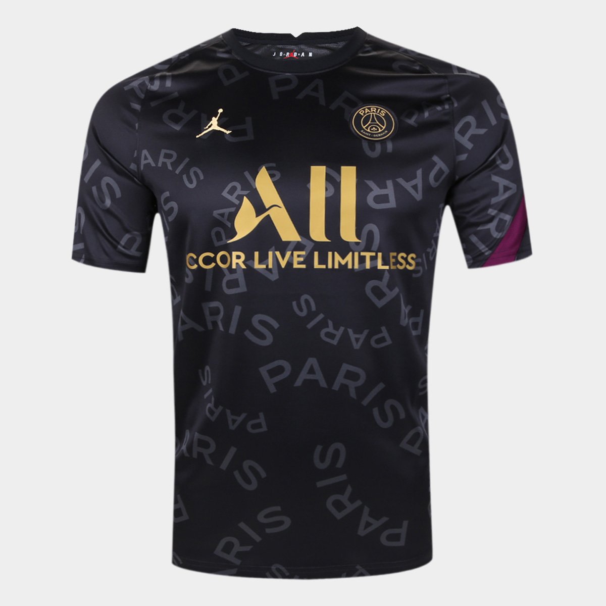 Camisa Paris Saint-Germain Pré-Jogo 20/21 Nike Champions League Camisa Paris Saint-Germain Pré-Jogo 20/21 Nike Champions League