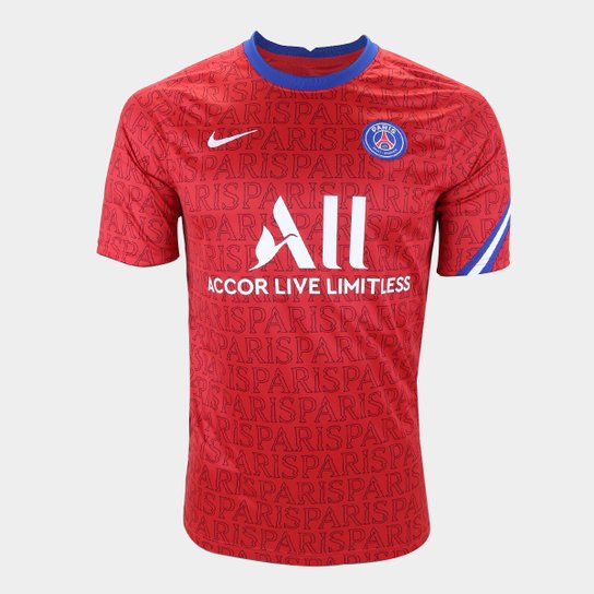 Camisa Paris Saint-Germain Pré-Jogo 20/21 Nike Masculina - Vermelho+Branco é ruim? Camisa Paris Saint-Germain Pré-Jogo 20/21 Nike Masculina - Vermelho+Branco é boa?