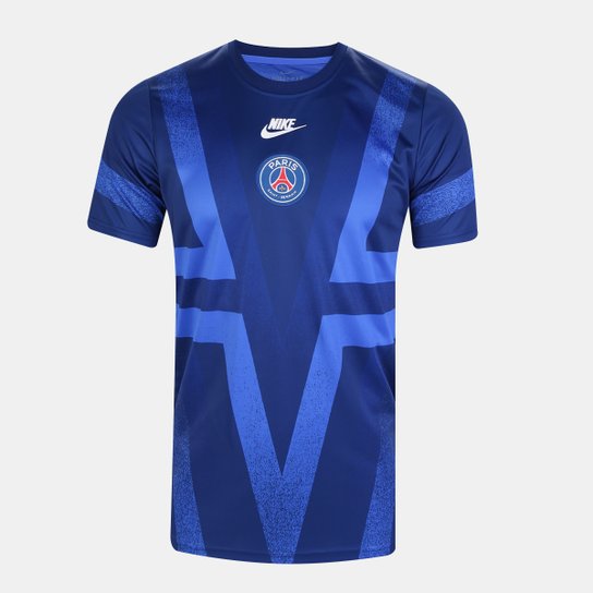 Camisa Paris Saint Germain Pré Jogo CL 19/20 Nike Masculina - Azul e Branco é ruim? Camisa Paris Saint Germain Pré Jogo CL 19/20 Nike Masculina - Azul e Branco é boa?