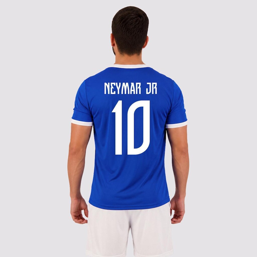 Camisa Placar  Brasil Brasão Azul 10 Neymar Jr