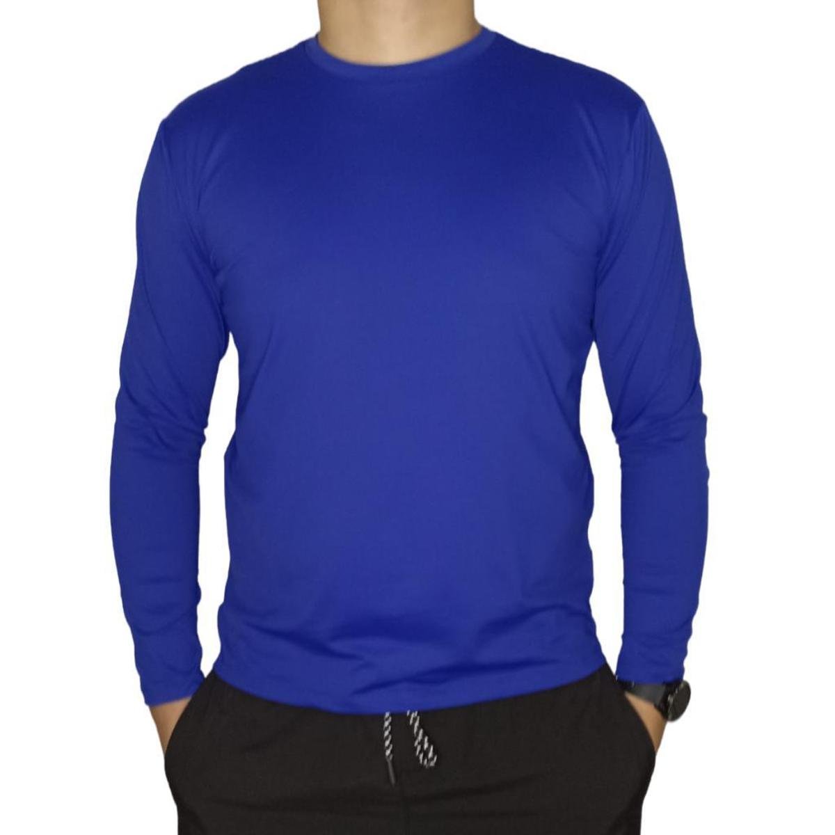 camisa uv azul royal