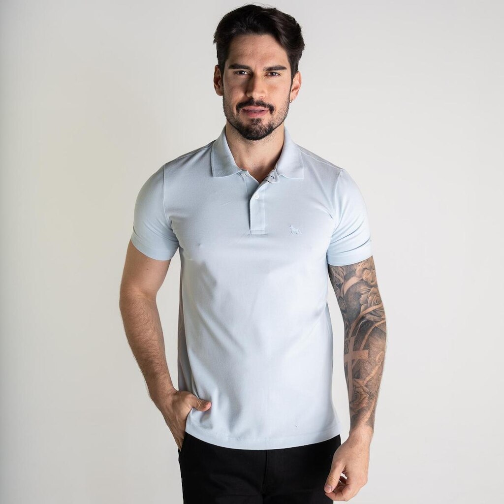 Camisa Polo Acostamento Básica Wolf Masculina