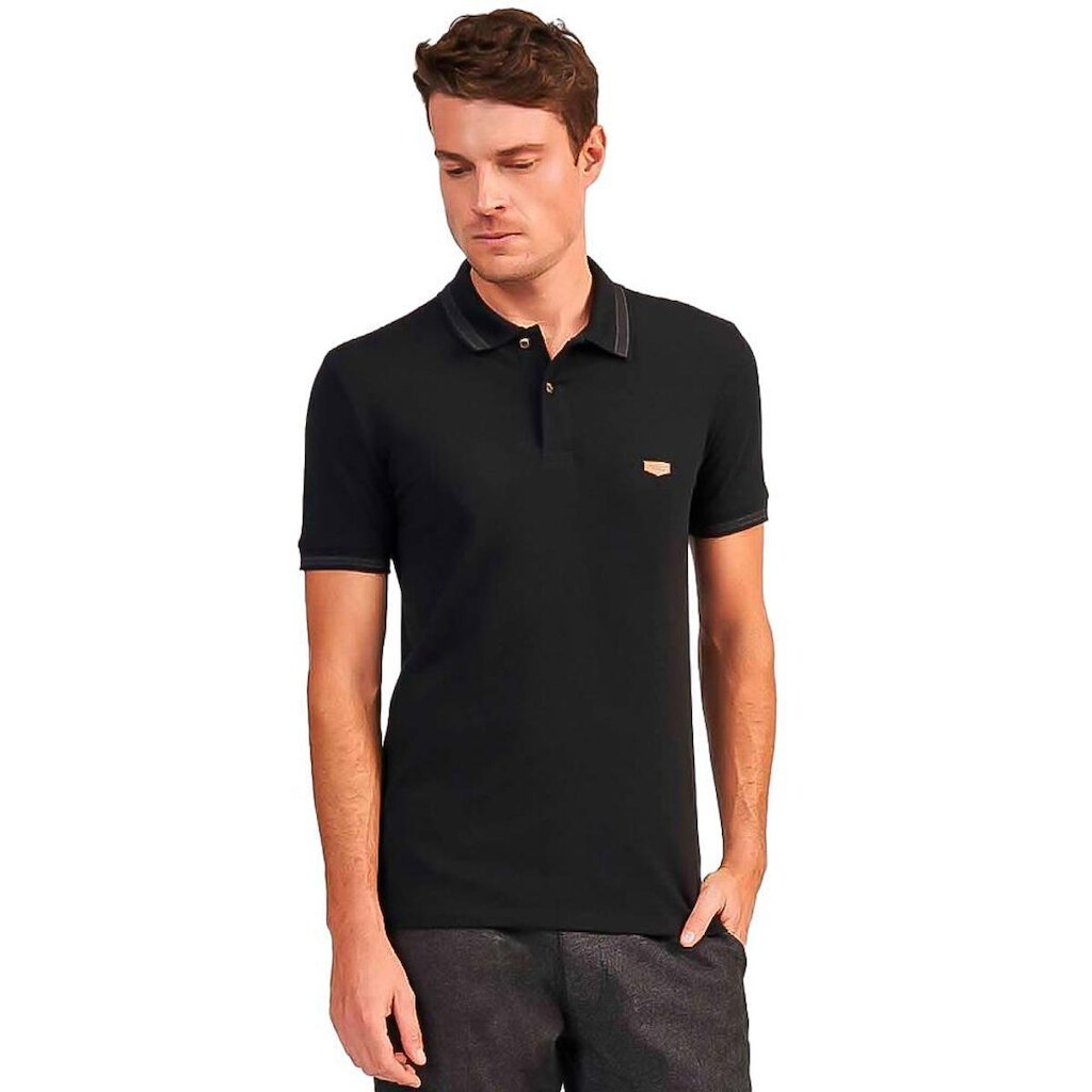 Camisa Polo Acostamento Muscle Masculino