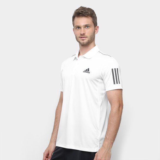 Camisa Polo Adidas Club 3 Stripes Masculina - Branco+Preto é ruim? Camisa Polo Adidas Club 3 Stripes Masculina - Branco+Preto é boa?