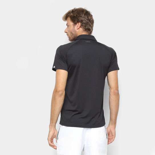 Camisa Polo Adidas Club Masculina - Preto+Branco