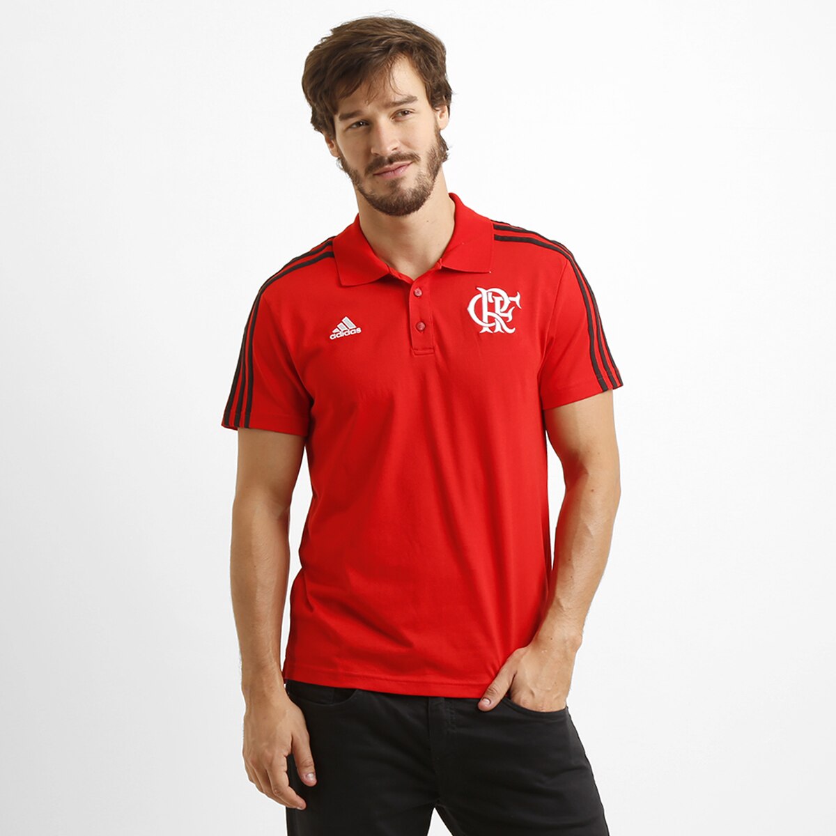 camisa polo adidas flamengo 3s