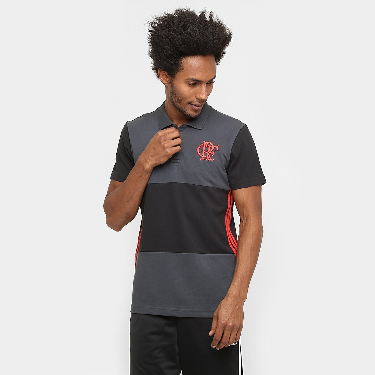 camisa polo adidas flamengo 3s